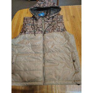 The Great Pacific Northwest pioneer puffer hunting camo vest detachable Hood ful